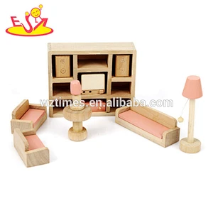Großhandel am besten 1 Jahr alten Geburtstagsgeschenke Rollenspiel aus Holz Mini Möbel Spielzeug für Kinder W06B063
