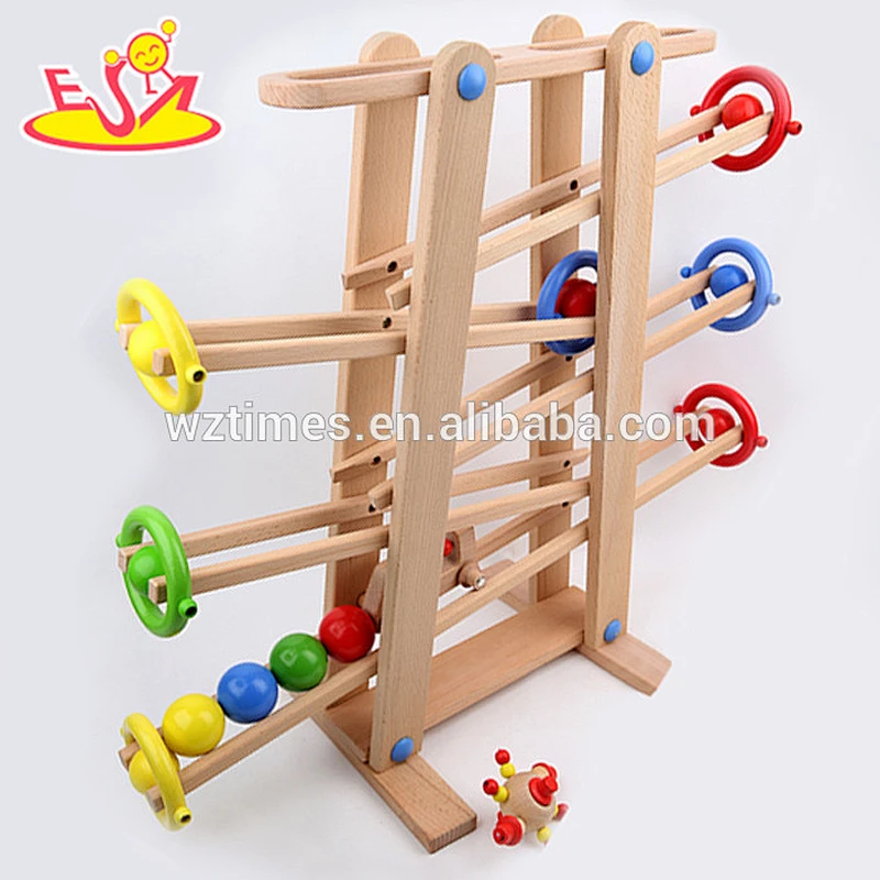 wholesale kids wooden marble runs intelligent children wooden marble runs W04C003