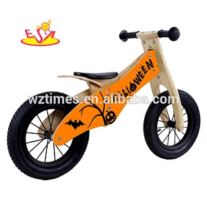 Wholesale best sale cool style kids wooden black balance bike used in home and outdoor W16C096-1