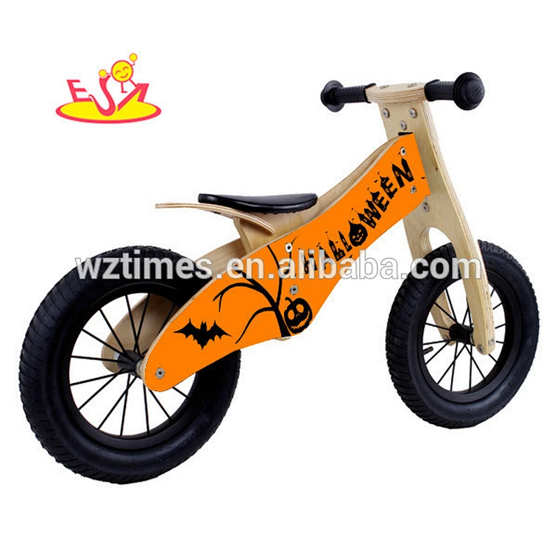 Wholesale best sale cool style kids wooden black balance bike used in home and outdoor W16C096-1
