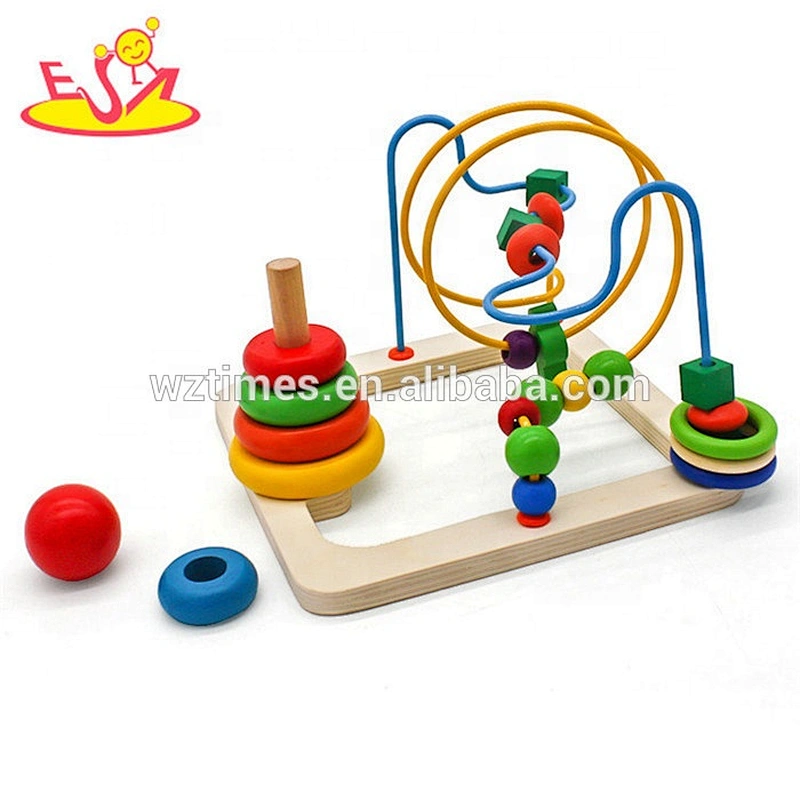 New hottest first wooden toy bead maze for baby education W11B194