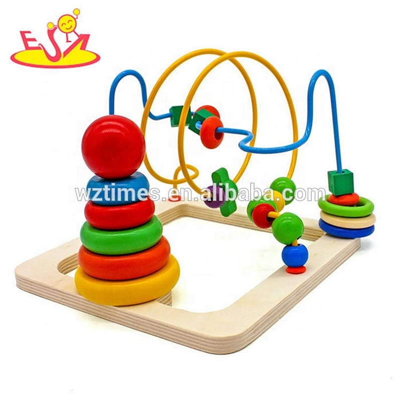 New hottest first wooden toy bead maze for baby education W11B194