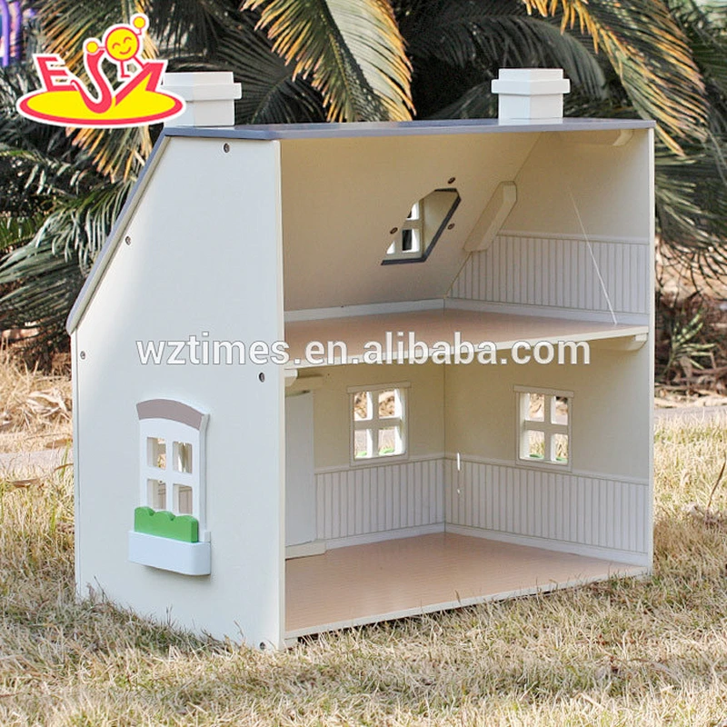 2018 high quality children wooden victorian dolls house W06A236