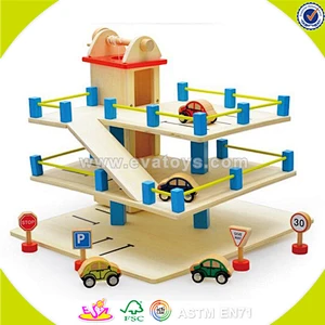 wholesale children wooden bus station toy, top quality wooden bus station toy, role play toy kids wooden bus station toy W04B020
