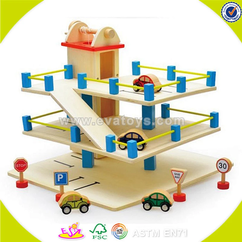 wholesale children wooden bus station toy, top quality wooden bus station toy, role play toy kids wooden bus station toy W04B020