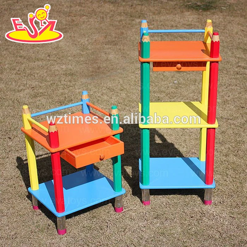 Wholesale top sale baby wooden 2 layer shelf used in home or kindergarten W08C060