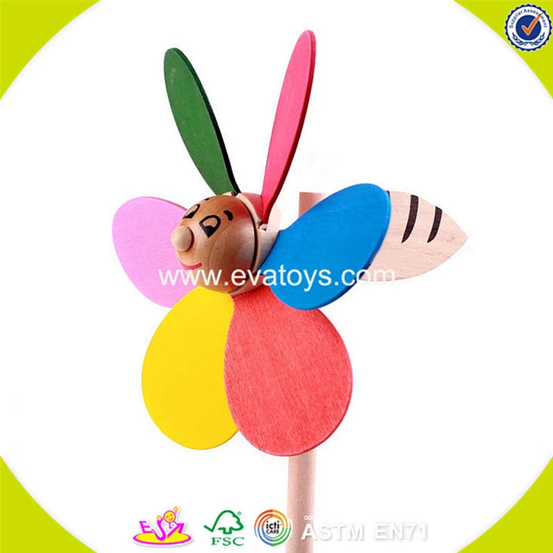 2018 wholesale baby wooden windmill toy fashion children wooden windmill toy W01A090