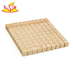 Wholesale wooden base 10 set building blocks toys for kids W12E030