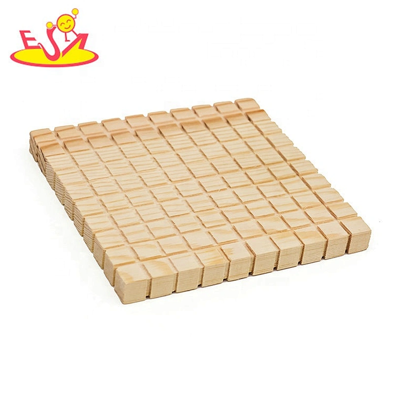 Wholesale wooden base 10 set building blocks toys for kids W12E030