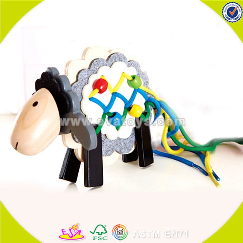 wholesale fashion kids wooden threading beads popular children wooden threading beads W11E046