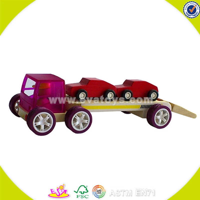 wholesale special transporter car toy creative wooden transporter car toy hot kids wooden transporter mini car toy W04A037