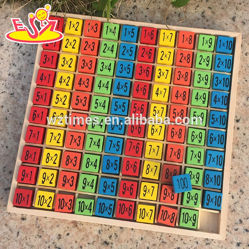Wholesale best educational math toy multiplication table blocks for kids' early learning W11A020