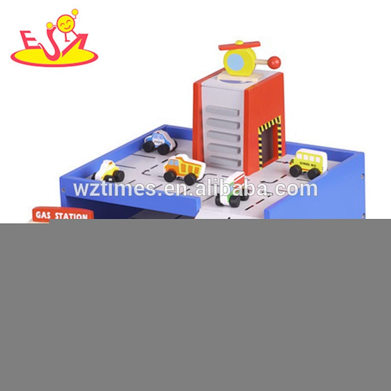 2018 wholesale wooden toy car garage for boys, new design woodentoy car garage for boys, best wooden toy car ga for boys W04B040