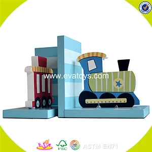 wholesale fashion train children wooden letter bookends W08D047