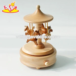 Wholesale beautiful wooden craft music box toy for children gifts W07B057