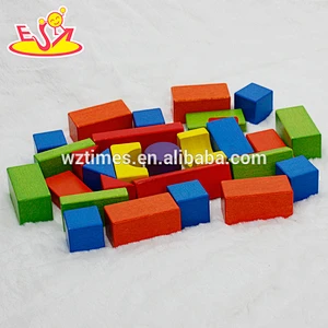 best quality educational children wooden colorful blocks toy for sale W13A106