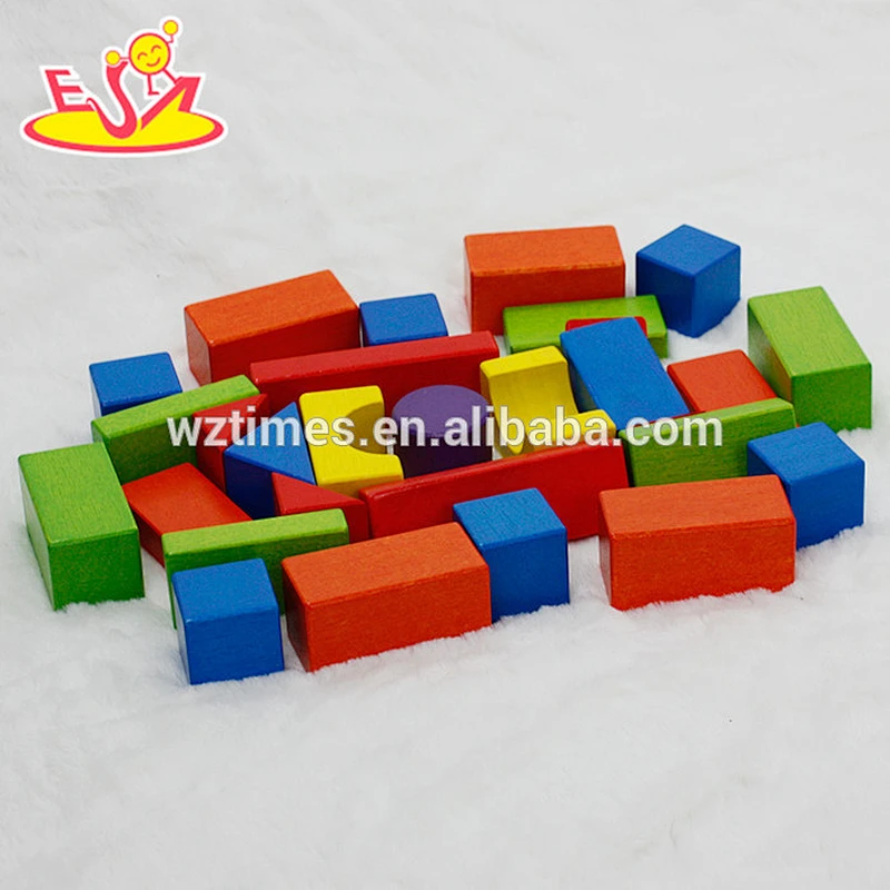 best quality educational children wooden colorful blocks toy for sale W13A106
