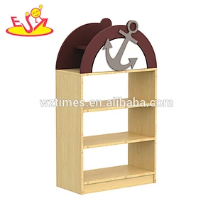 Wholesale preschool Storage shelf wooden kids daycare furniture best design nursery school wooden daycare furniture W08C185