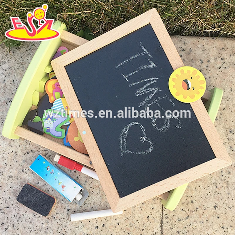 الجملة التعليمية خشبية طفل ضعف الجانب لوحة الرسم مع الملصقات المغناطيسية W12B093