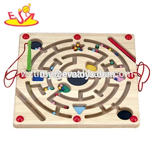 wholesale baby wooden toys beads popular kids wooden labyrinth interesting children wooden labyrinth W11H009