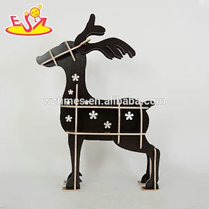 Wholesale most popular wooden cello shaped bookshelf as decorative art W08D074