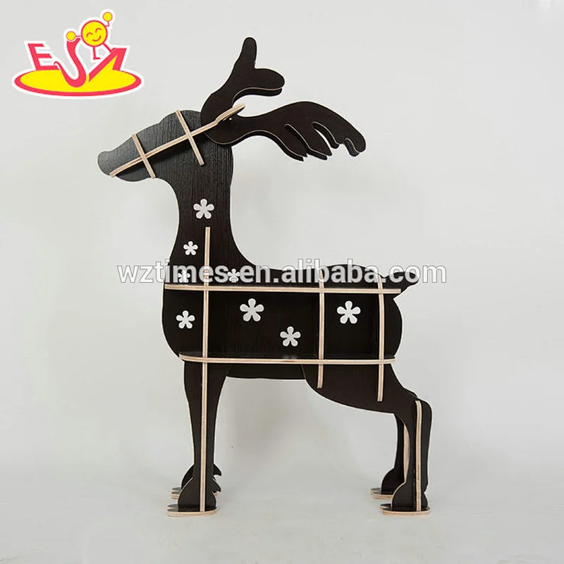 Wholesale most popular wooden cello shaped bookshelf as decorative art W08D074
