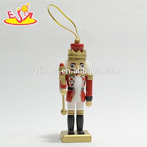 Wholesale cute wooden christmas nutcracker doll toy with snowman and santa claus W02A203