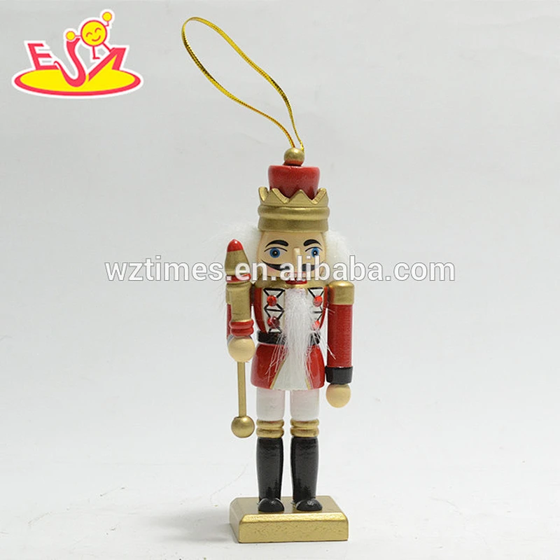 Wholesale cute wooden christmas nutcracker doll toy with snowman and santa claus W02A203