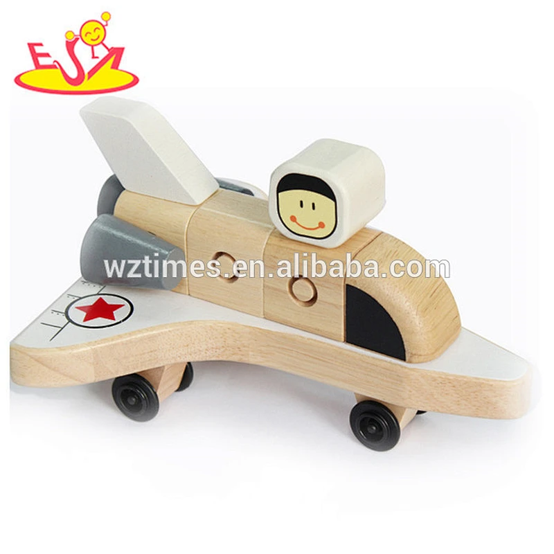Wholesale high quality horse shape wooden pull mini cart toy bring fun to toddler W04A352