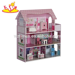 2018 role play baby toy wooden small house popular children toy wooden small house W06A143