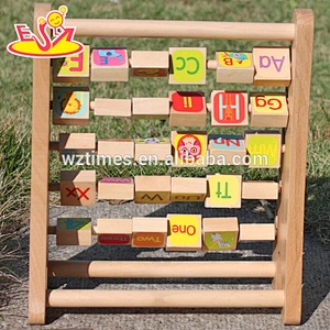 Wholesale hottest educational toy wooden alphabet rack for children W12C012