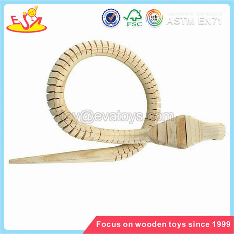 Wholesale high quality stegosaurus shaped wooden baby animal toy bring fun W03A027