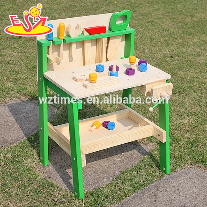Wholesale early learning pretend game wooden tools table toy for children W03D057
