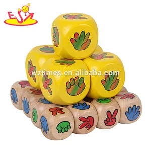 Wholesale sale high quality Wooden Finger-guessing Dice for baby W01A321
