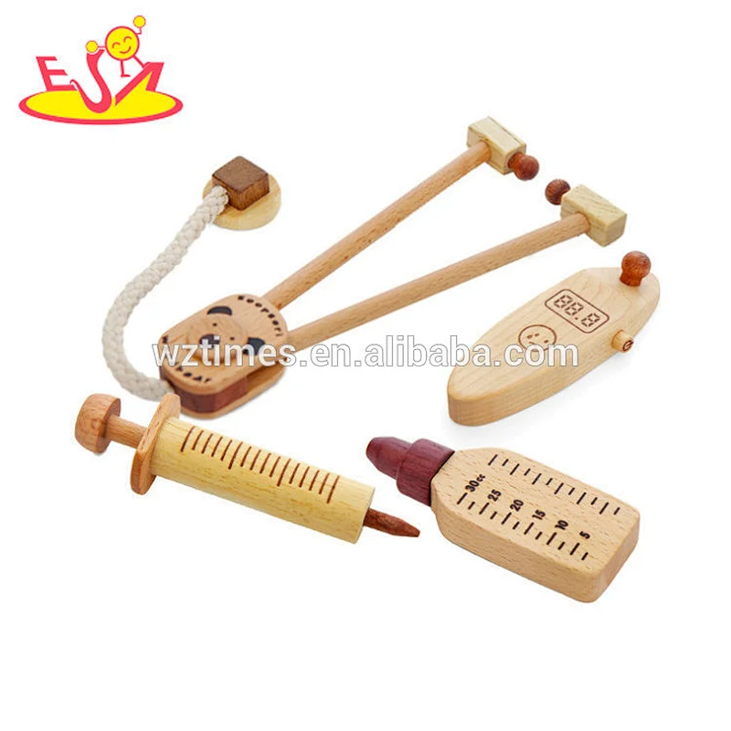 2018 amazon topseller billig vortäuschen spiel arzt set holzrollenspielzeug für kinder