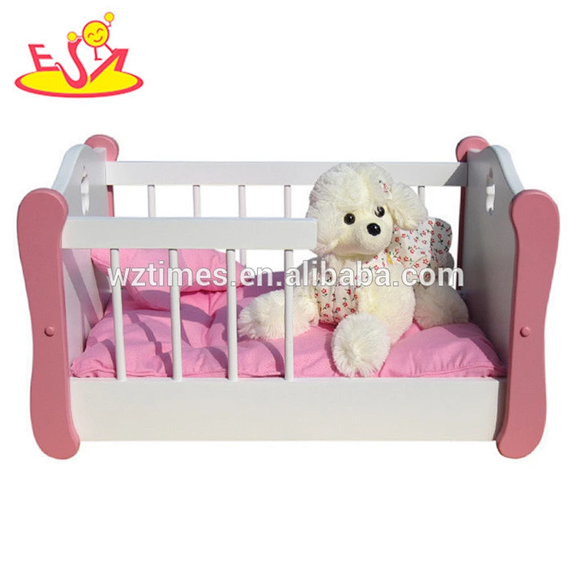 Wholesale new fashion wooden indoor pet dog bed for small animals sleeping W06F006A