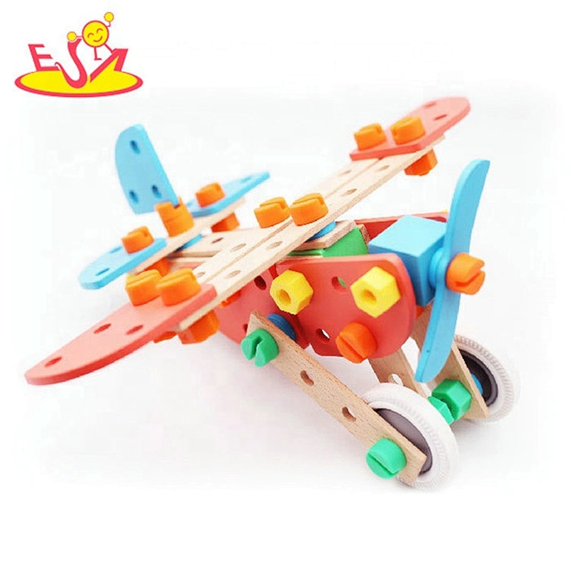 High quality educational diy wooden building kits for boys W03B082