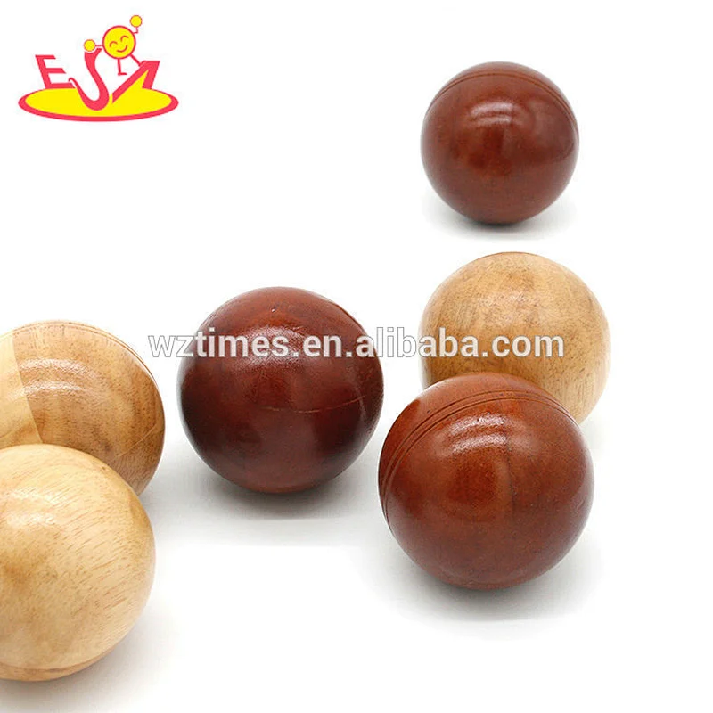 Most popular children wooden outdoor ball for throwing W01A306