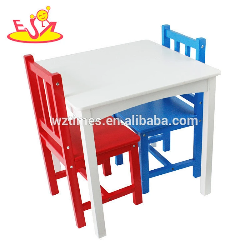 Wholesale hot wooden study table and chairs set,simple style kids table and chairs set,top sale table and chairs set W08G223