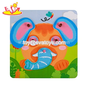 New design colorful 3d wooden butterfly jigsaw puzzle for children W14D065