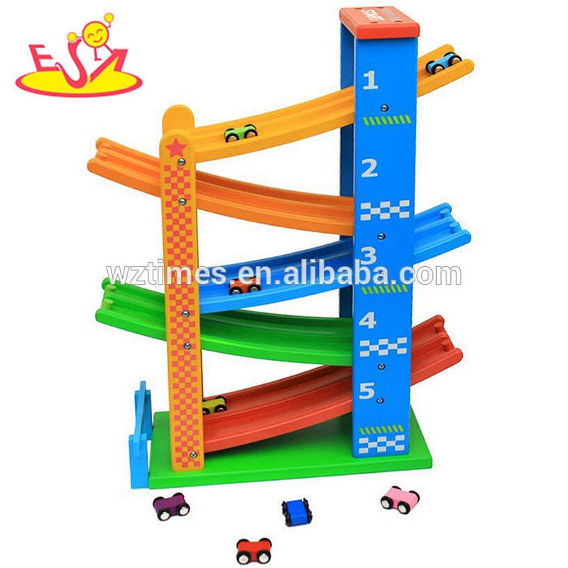 wholesale new fashion baby wooden car slide most popular children wooden car slide W04E029