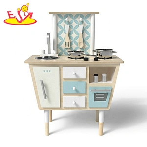 2019 New arrival mini wooden kids kitchen set toy for pretend W10C475E