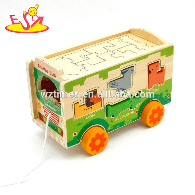 Das populärste hölzerne Zugtierwarenkorbspielzeug für Kinder als Geschenk W05C066
