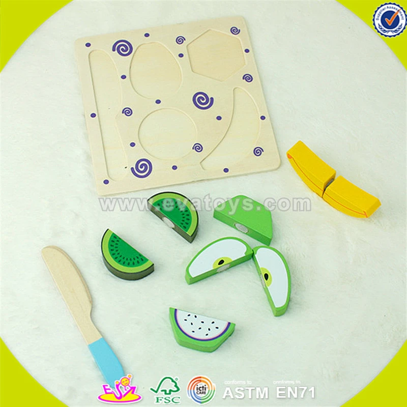 Wholesale children funny wooden fruits toy best gift for kids wooden cutting fruits toy W10B091A