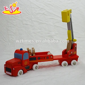wholesale new design children wooden fire pumper for sale W04A184