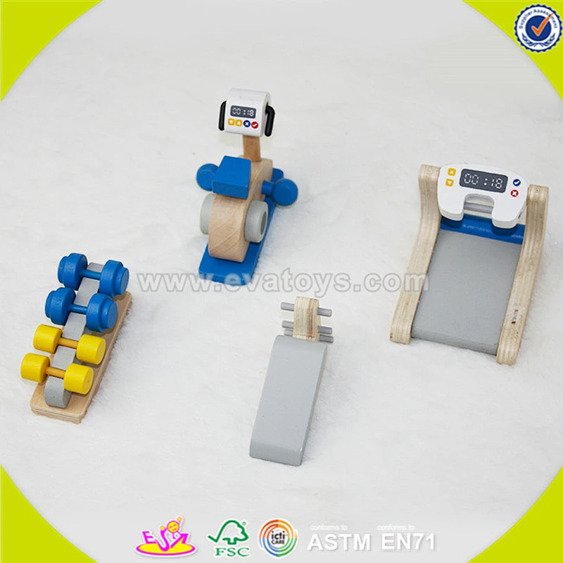New invention Mini cheap christmas wooden toy gym for children DIY gym equipment toy for baby W06B033