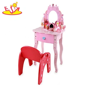 New hottest pretend play wooden girls dressing table for little girls W08H099