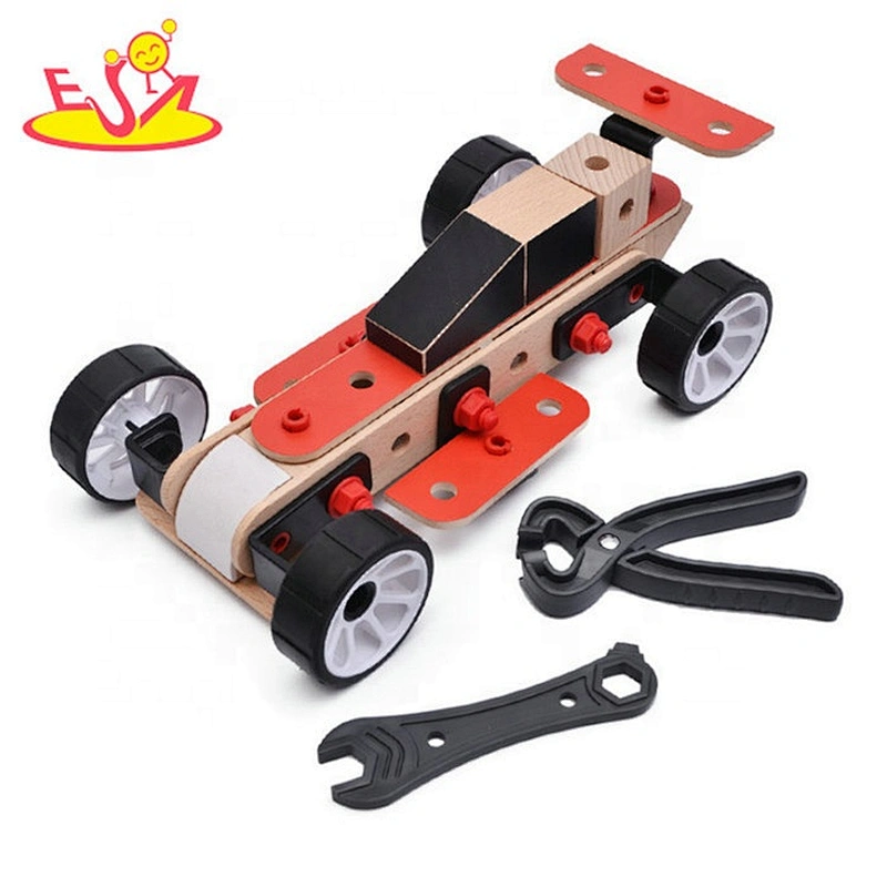 2019 New arrival assembly car set wooden diy toys for kids W03B083