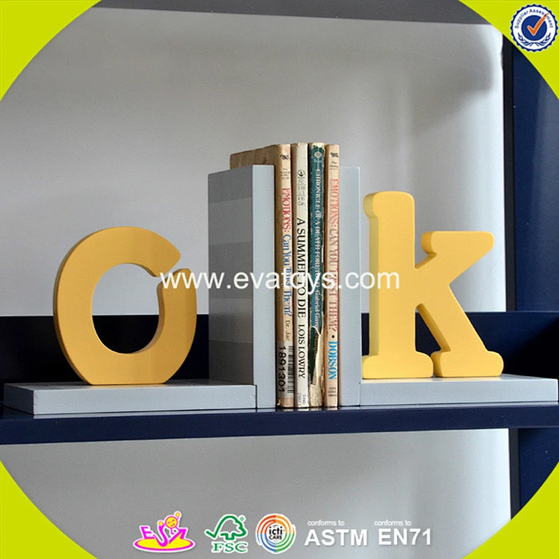 wholesale kids wooden custom bookend fashion children wooden custom bookend W08D055