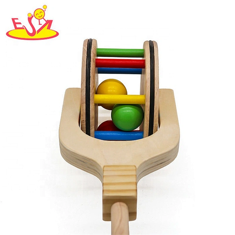 2019 On sale kids wooden pull bell toy for wholesale W05A016